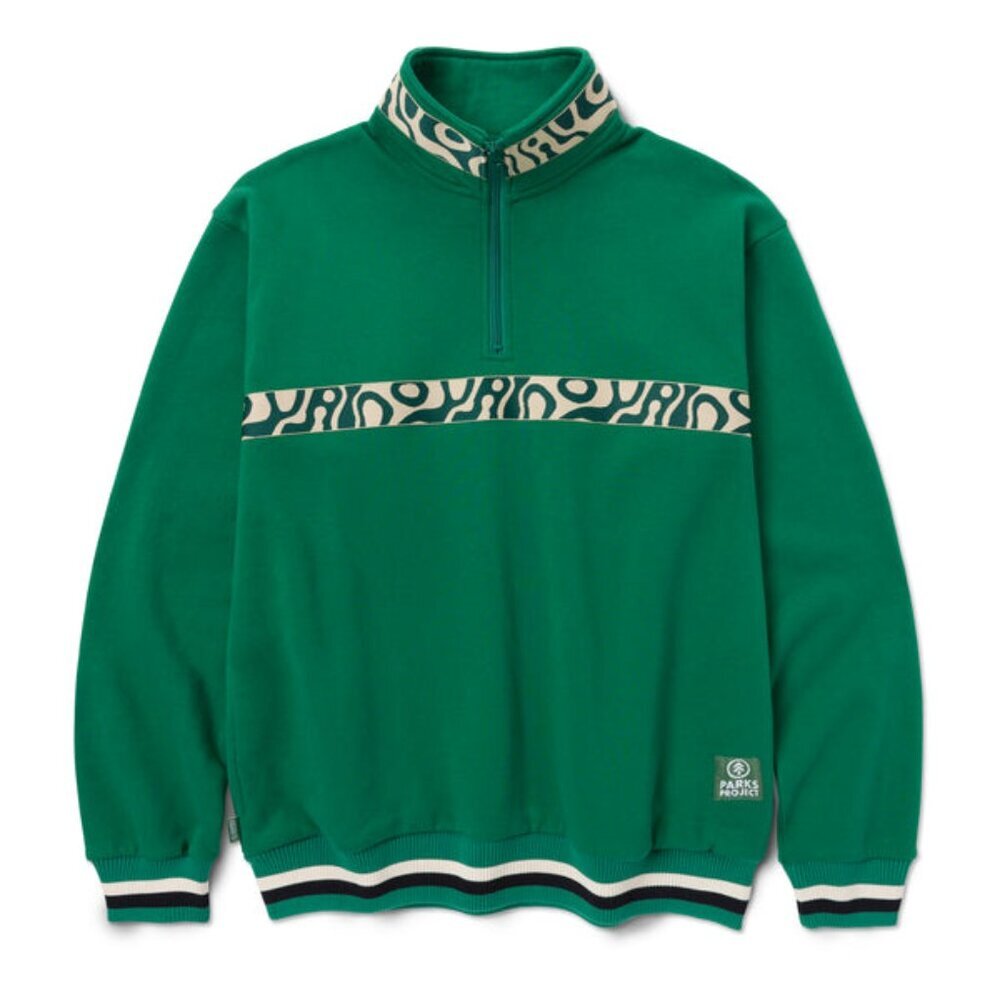 New Parks Project Yellowstone Geysers sz L Unisex Quarter Zip Fleece sweatshirt